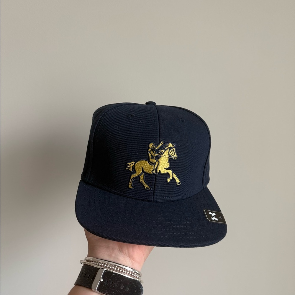 Under Armour Navy Blue Polo Cap with Gold Logo